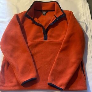 L.L. Bean Vibrant Orange Fleece with Black Accents
